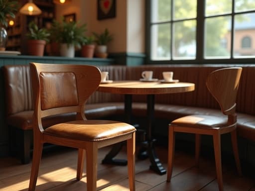 의자, 가구, 빈티지 카페 테이블, 아늑한 분위기