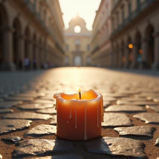 캔들, 이탈리아 광장, 고요하고 초대하는 따듯한
