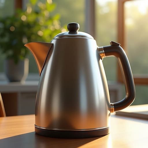 주전자, 주방용품, 유기적 곡선, 따뜻하고 초대하는