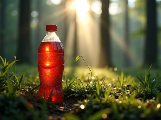 음료수, 식품, 이슬이 맺힌 숲속, 평화로운, 신선한, 상쾌한