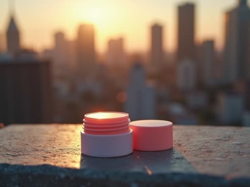 립밤, 황혼의 도시 풍경, 따뜻한 빛