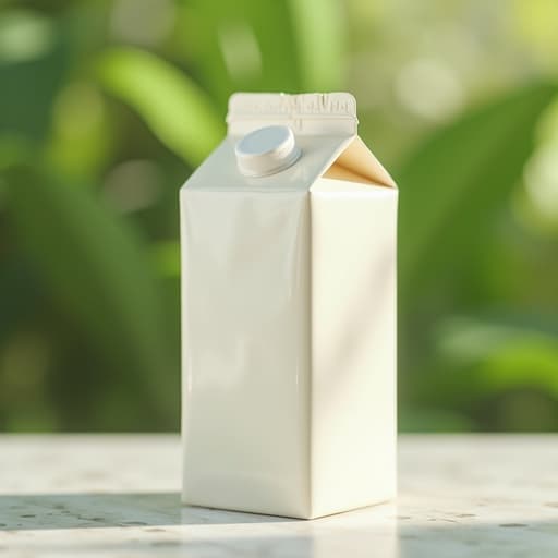 우유 팩, 봄의 신록, 신선하고 생기 넘치며 자연스러움