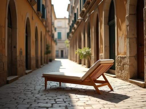 라운지 체어, 가구, 고풍스러운 돌길이 있는 골목, 따뜻하고 아늑한