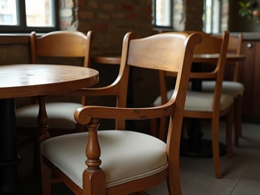 빈티지 의자, 가구, 빈티지 카페 테이블, 아늑하고 초대하는