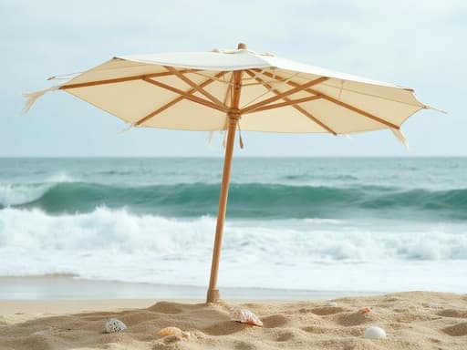 Beach Waves and Overcast Sky - 무료 다운로드 가능한 Beach
