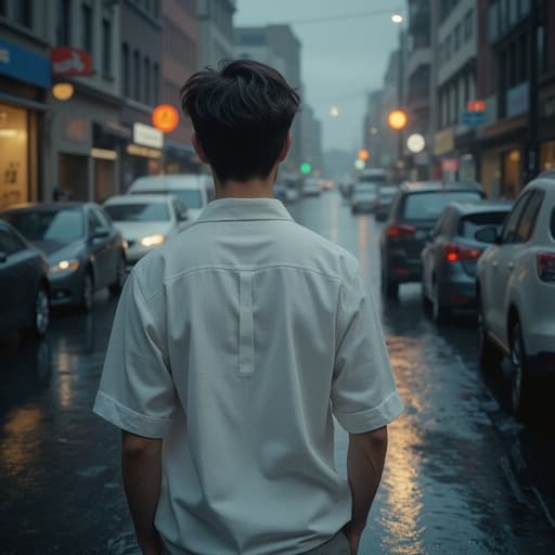 雨に濡れた都会の通り - 무료 다운로드 가능한 都会の背景