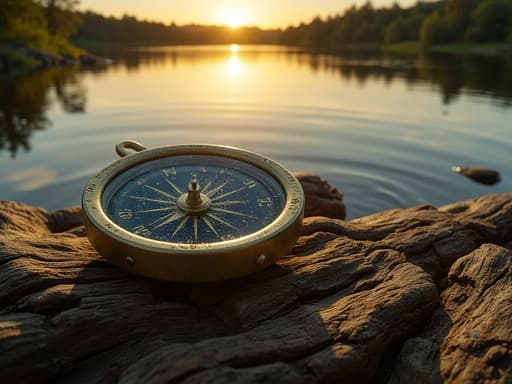 静かな湖の黄金の夕日 - 무료 다운로드 가능한 自然風景