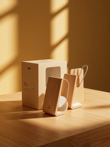暖かい夕日のミニマリスト木製デスク - 무료 다운로드 가능한 室内背景