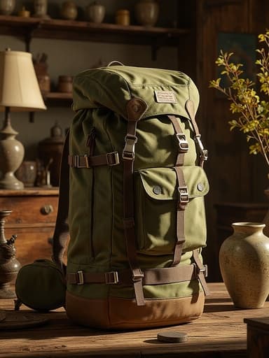 ビンテージ木製家具とアンティークランプ - 무료 다운로드 가능한 ビンテージインテリア