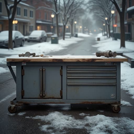Snow-Covered Street - 무료 다운로드 가능한 Urban Landscape