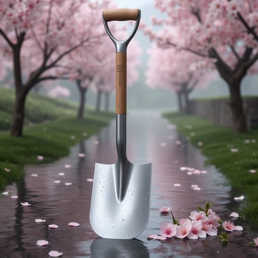 桜が咲く雨に濡れた道 - 무료 다운로드 가능한 自然