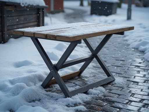 Snowy Cobblestone Street - 무료 다운로드 가능한 Winter Scenery