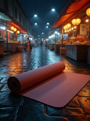 Vibrant Night Market - 무료 다운로드 가능한 Urban Night Scene