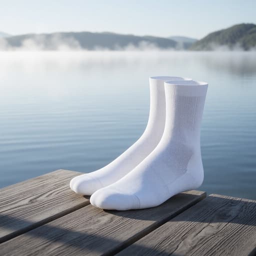 霧の湖の木製ドック - 무료 다운로드 가능한 自然風景
