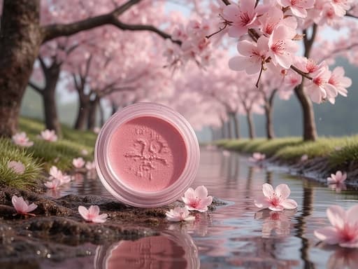桜の花が咲く春雨の泥道 - 무료 다운로드 가능한 自然風景