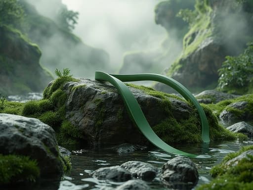 霧の谷の苔むした岩 - 무료 다운로드 가능한 自然