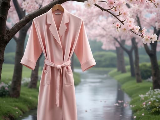 봄비 속 벚꽃길 - 무료 다운로드 가능한 자연 풍경