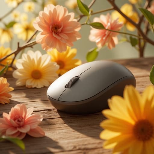 春の花に囲まれた木製テーブル - 무료 다운로드 가능한 自然
