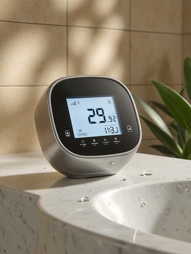 Organic Curves and Tiled Wall - 무료 다운로드 가능한 Bathroom Interior