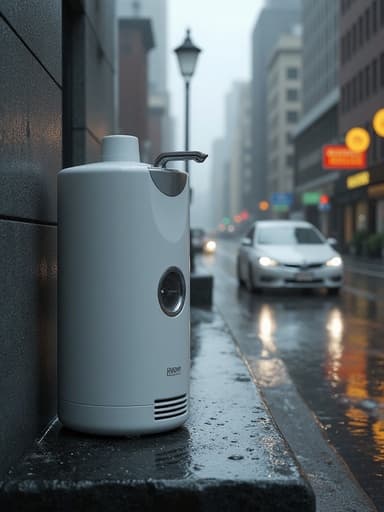 Rain-drenched Urban Street - 무료 다운로드 가능한 Urban Background