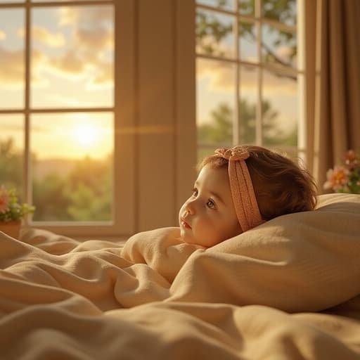 Golden Sunset Light Streaming Through Windows - 무료 다운로드 가능한 Indoor Scene