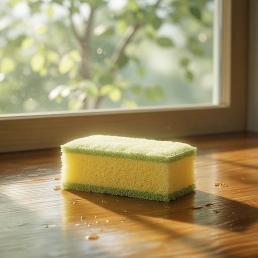Dewy Window and Wet Wooden Kitchen Counter - 무료 다운로드 가능한 Kitchen