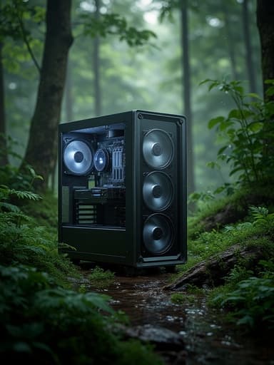 비에 젖은 숲 - 무료 다운로드 가능한 자연