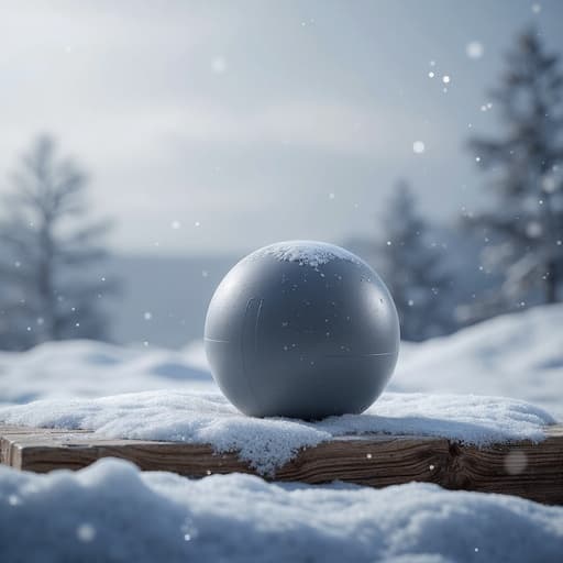 Snow-Dusted Wooden Table - 무료 다운로드 가능한 Winter Scenery