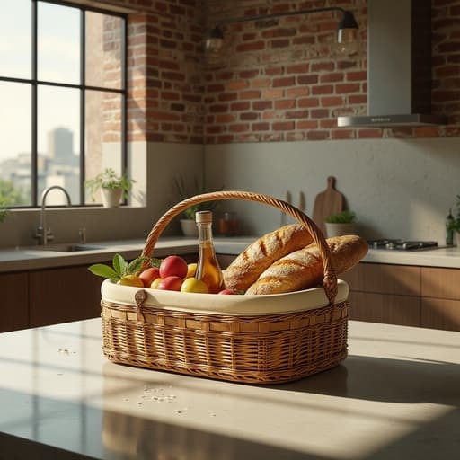 インダストリアルロフトアパートキッチン - 무료 다운로드 가능한 インテリア