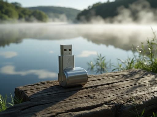 霧の湖と木製ベンチ - 무료 다운로드 가능한 自然風景