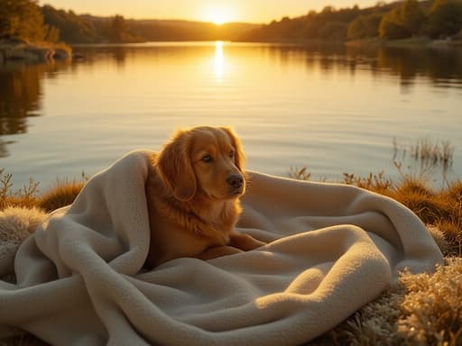 Tranquil Golden Sunset Lake - 무료 다운로드 가능한 Natural Scenery