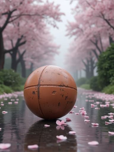春の雨 桜の道 - 무료 다운로드 가능한 自然風景