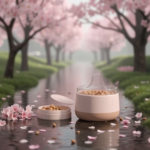 벚꽃 길의 봄비 - 무료 다운로드 가능한 자연 경관