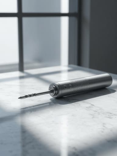 Minimalist Marble Workspace with Large Window - 무료 다운로드 가능한 Interior Design