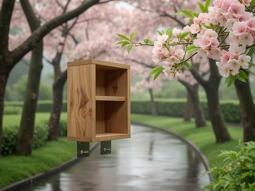 春の雨と桜の小道 - 무료 다운로드 가능한 自然