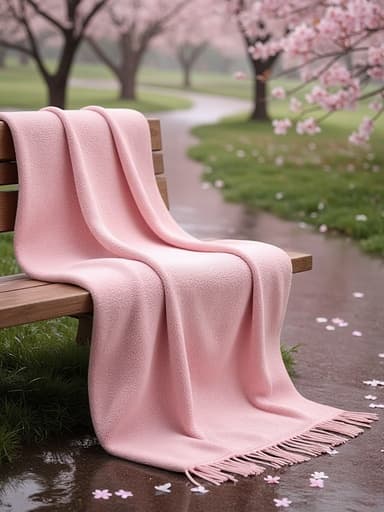 벚꽃길의 봄비 풍경 - 무료 다운로드 가능한 자연 배경