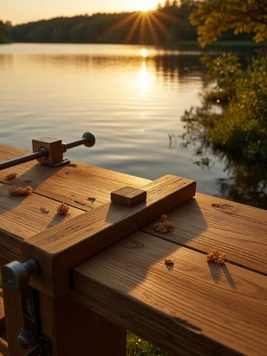 Tranquil Lake with Golden Sunset - 무료 다운로드 가능한 Natural Scenery