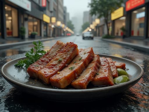 雨に濡れた都市の通り - 무료 다운로드 가능한 都市背景