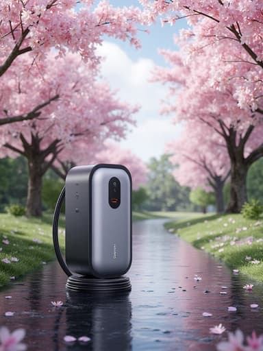 桜の木と濡れたアスファルトの道 - 무료 다운로드 가능한 自然、屋外