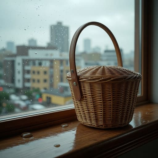 Rainy Cityscape on Windowsill - 무료 다운로드 가능한 Cityscape