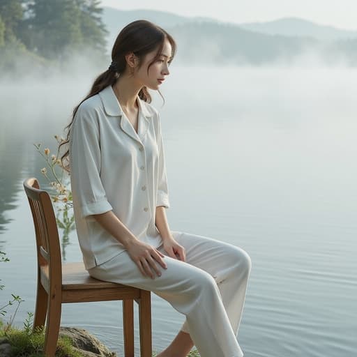 안개 낀 호수 - 무료 다운로드 가능한 자연 경관