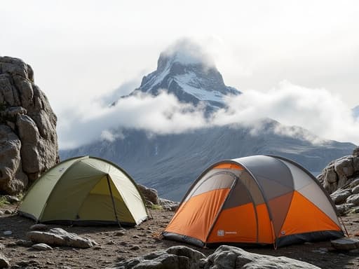 Majestic mountain shrouded in clouds - 무료 다운로드 가능한 Nature