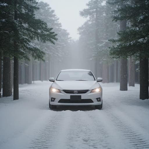 雪の森の道 - 무료 다운로드 가능한 自然