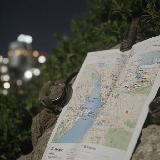 夜の街と地形図がある背景 - 무료 다운로드 가능한 地図, 都市