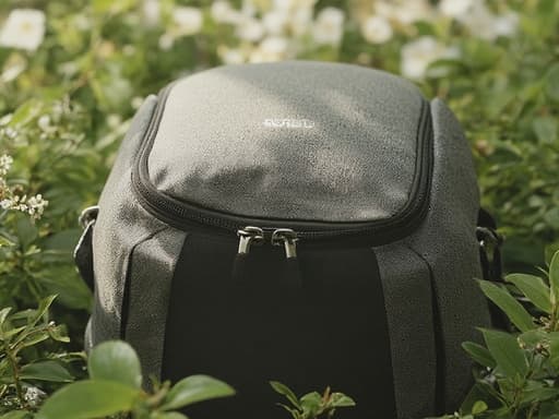 보냉백, 야외 레크리에이션, 봄, 햇살이 비치는 잎, 부드러운 초점 배경, 현실적인 깊이, 자연광, 미묘한 그림자