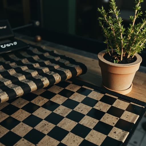 Wooden table with checkered tablecloth - 무료 다운로드 가능한 Indoor
